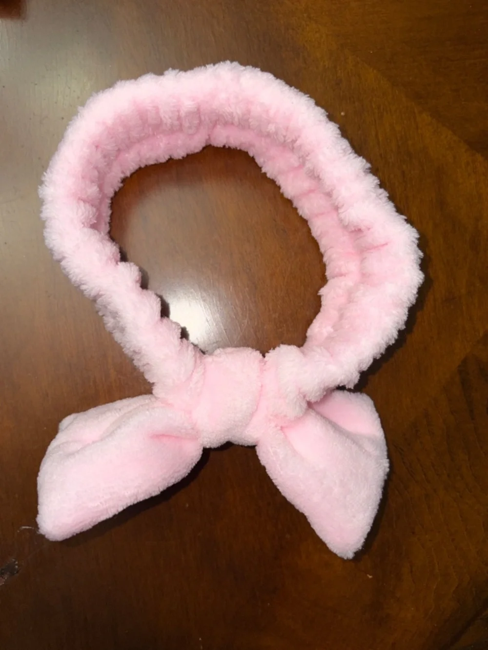 Kids Pink Spa Hair Accessory Set - Soft Headbands & Eye Mask